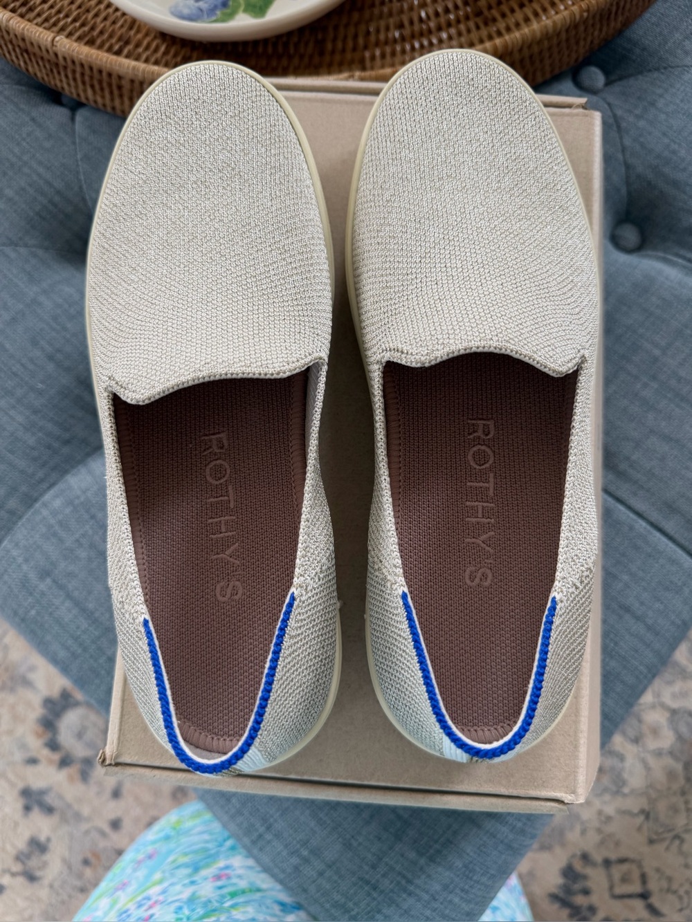 EUC!  ROTHY'S Diamond Twill Slip On Sneaker ~ Women's Size 7.5 - Picture 5 of 5
